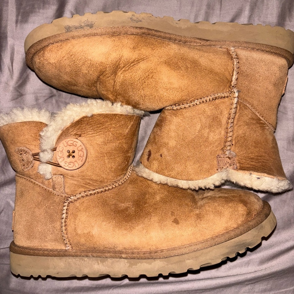 UGG Chestnut Sheepskin Ankle Boots